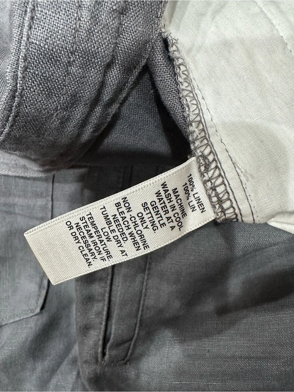Saks fifth avenue Men's 100% Linen pants grey 40